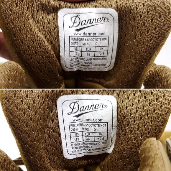 Danner FullBore Boots Suede Leather Coyote Hot Vibram 20512 Men's 13 D - Picture 6 of 12